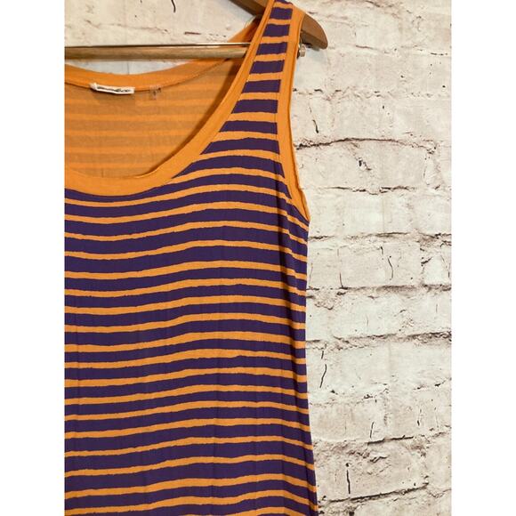 Hiho Maxi Dress Womens Small Purple & Orange Striped Full Length Stretch - Picture 8 of 16